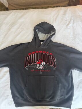 Hollister Black and Red Georgia Bulldogs Hoodie